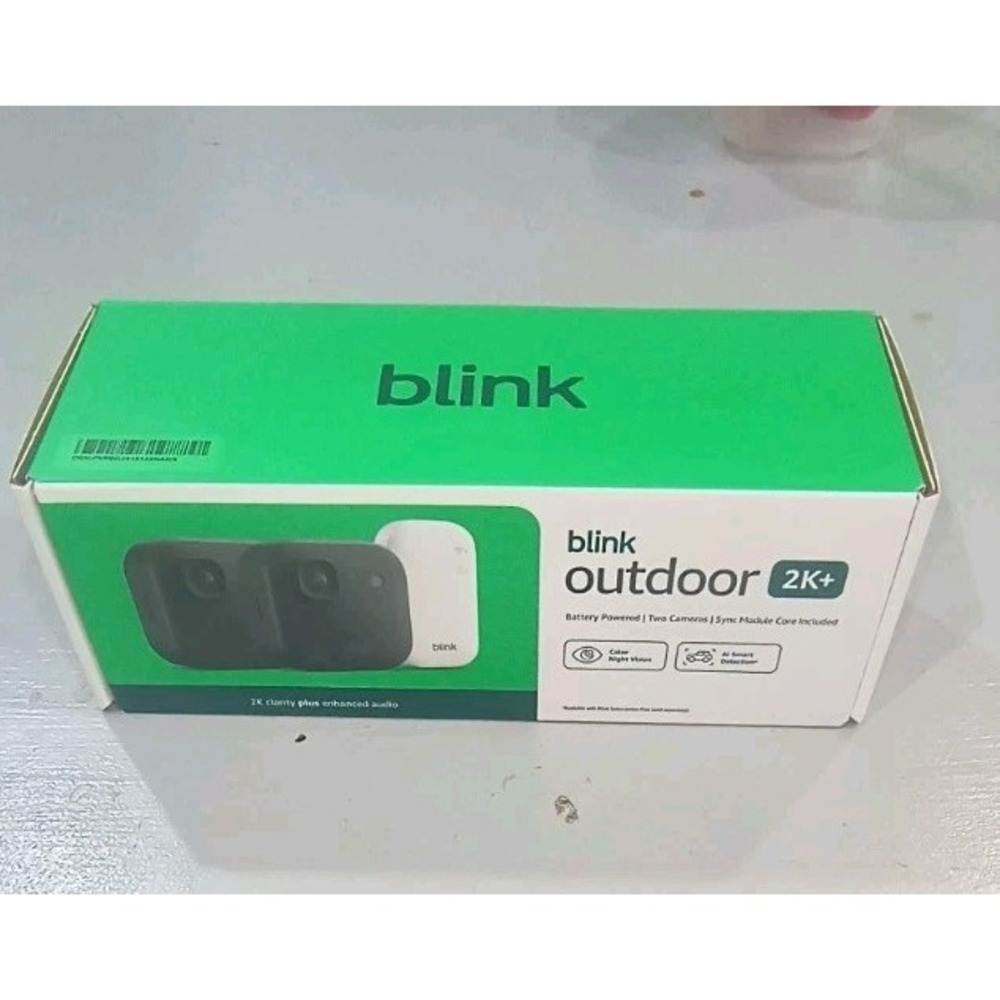 Blink Outdoor 2K+ Wireless Security Camera 2K 2-Pack w/Sync NEW Alexa Smart